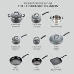 T-fal 14-Piece Nonstick Cookware Set, Black