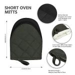 Mini Heat-Resistant Silicone Oven Mitts (Gray)