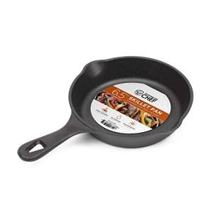 6.5-Inch Black Cast Iron Skillet by Commercial CHEF