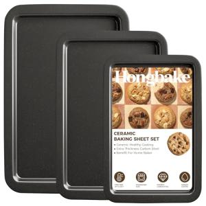 HONGBAKE Ceramic Baking Sheet Pan Set - 3 Pack