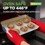 NutriChef Nonstick Cookie Sheet Set with Silicone Handles