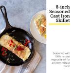 Lodge 8" Cast Iron Skillet with Ergonomic Handles