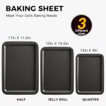 HONGBAKE Ceramic Baking Sheet Pan Set - 3 Pack