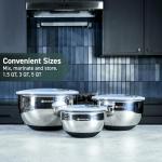 HexClad Stainless Steel Mixing Bowls with Lids