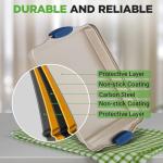 NutriChef Nonstick Cookie Sheet Set with Silicone Handles