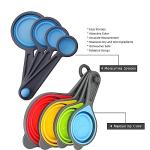 Collapsible Silicone Measuring Cups and Spoons Set