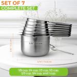 Magnetic Stainless Steel Measuring Cups Set of 7