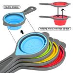 Collapsible Silicone Measuring Cups and Spoons Set