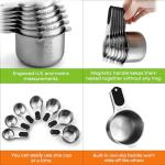 Magnetic Stainless Steel Measuring Cups Set of 7