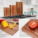 Acacia Wood Cutting Board Set with Juice Grooves