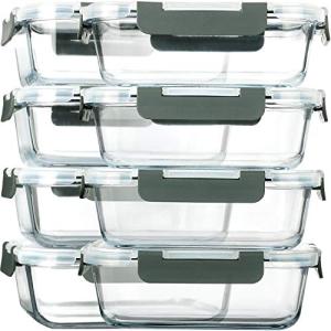 8-Pack Glass Meal Prep & Food Storage Containers