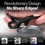 Smooth Edge Can Opener with Bottle Cap Lifter