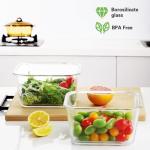 Large Glass Meal Prep Containers with Airtight Lids