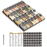 SpaceAid Spice Drawer Organizer with 28 Jars