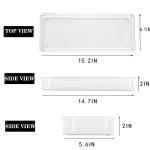 Clear Plastic Drawer Organizer Trays - 3 Pack