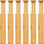 Expandable Bamboo Drawer Dividers Set of 6