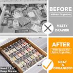 SpaceAid Spice Drawer Organizer with 28 Jars