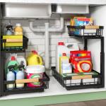 Under Sink Organizer Set with Sliding Drawers
