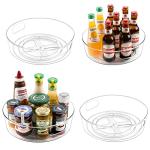 Clear Turntable Lazy Susan Organizer Set of 4
