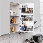 Wall-Mounted Spice Rack Set of 4 - Black