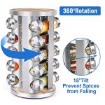 Spice Rack Organizer with Jars and Labels