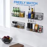 Wall-Mounted Spice Rack Set of 4 - Black