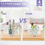 Clear Turntable Lazy Susan Organizer Set of 4