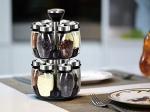 Spinning Spice Rack with 12 Glass Jars