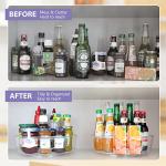 Clear Turntable Lazy Susan Organizer Set of 4