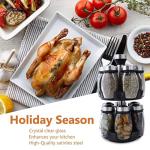 Spinning Spice Rack with 12 Glass Jars