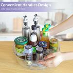 Clear Turntable Lazy Susan Organizer Set of 4