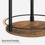 3-Tier Rotating Spice Rack Organizer in Rustic Brown