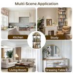 3-Tier Rotating Spice Rack Organizer in Rustic Brown