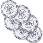 Ceramic Dinner Plates Set of 6 with Floral Design