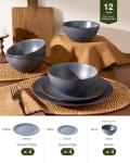 Famiware 12-Piece Stoneware Dinnerware Set