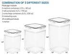 VERONES 10-Pack Tall Airtight Food Storage Containers