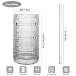 Dingerjar 16 oz Vintage Hobnail Drinking Glass Set