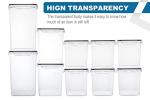 VERONES 10-Pack Tall Airtight Food Storage Containers