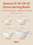 Sweese White Porcelain Serving Bowls Set