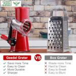 Geedel Rotary Cheese Grater with 3 Blades