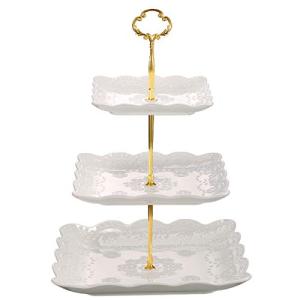 3-Tier Porcelain Cupcake Stand for Celebrations