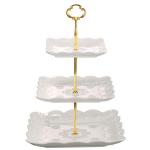3-Tier Porcelain Cupcake Stand for Celebrations