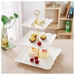 3-Tier Porcelain Cupcake Stand for Celebrations