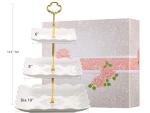 3-Tier Porcelain Cupcake Stand for Celebrations