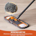 CLEANHOME Extendable Mop with 3 Washable Pads