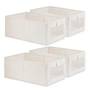 4 Pack Linen Storage Bins for Organizing Essentials