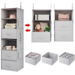 Vailando 6-Shelf Hanging Closet Organizer with Drawers