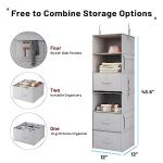 Vailando 6-Shelf Hanging Closet Organizer with Drawers