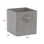 Collapsible Fabric Storage Cubes with Handles, Gray