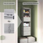 Vailando 6-Shelf Hanging Closet Organizer with Drawers